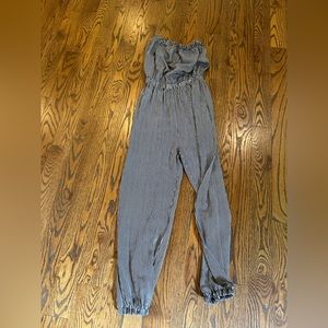 Super cute tube strapless striped Jumpsuit